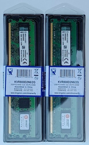 Memorie ram kingston 2x - ram, gb